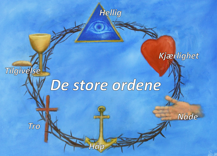 Tornekrone med kristne symboler
